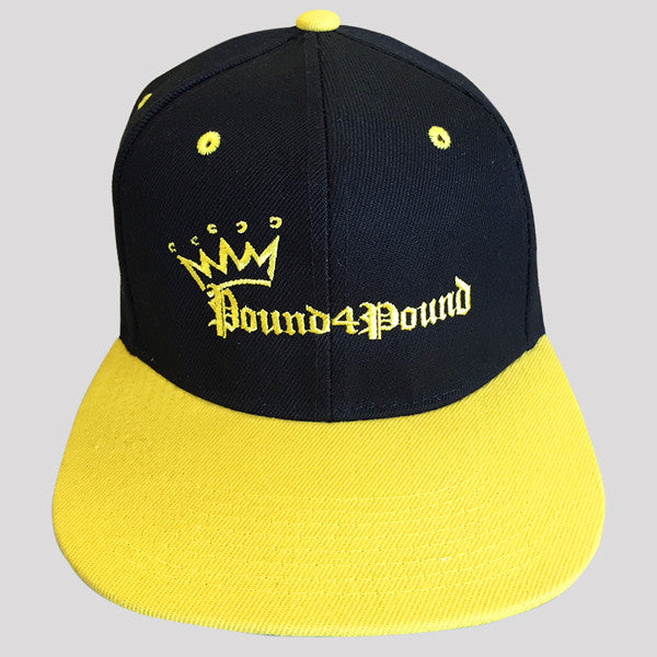 Pound4Pound Hat Black and Yellow Crown