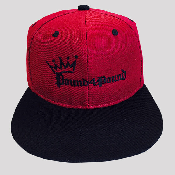 Pound4Pound Hat Black and Red Crown